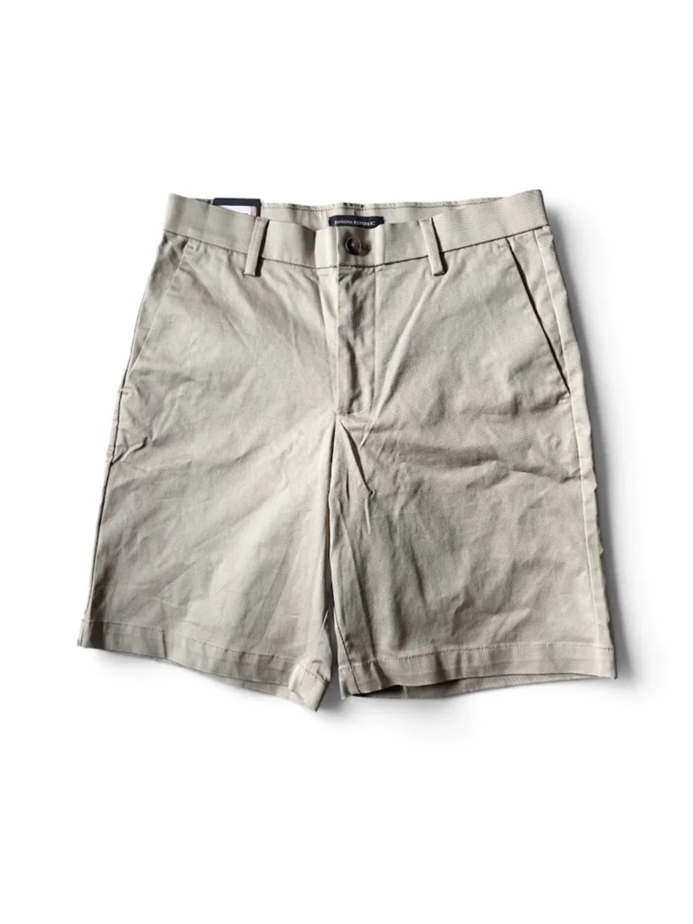 Men's Stretch Chino Short, Banana Republic, 30, Khaki, NWT